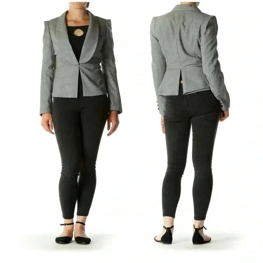 Rebecca Minkoff Houndstooth Pattern Short Blazer